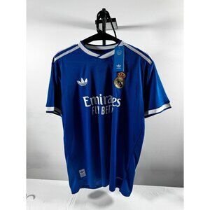 Real Madrid Mbappé #9 Jersey 2024 Adidas Trefoil Third Kit Blue Size L BNWT